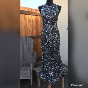 Laurence Kazar Vintage Sequins Evening Gown Sz PM